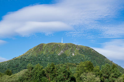 Low angle view of mountain against sky