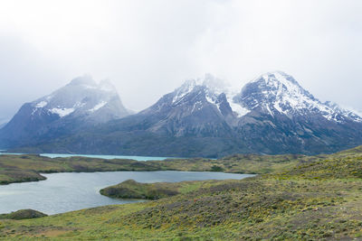 Chilean patagonia landscape, torres del paine national park, chile.