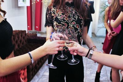 Group of people drinking glass