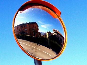 View of built structure against blue sky