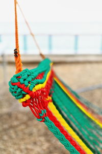 Close-up of multi colored rope