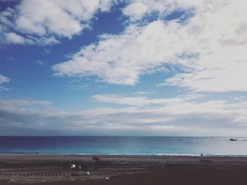 View of sea against cloudy sky