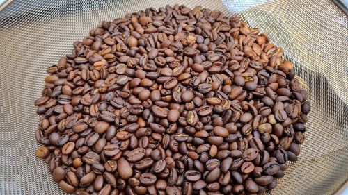 Close-up of roasted coffee beans