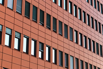 Low angle view of modern building in city