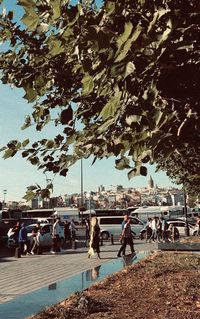 Group of people in front of building