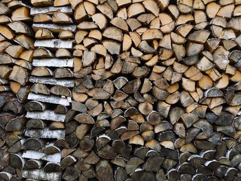 Full frame shot of logs