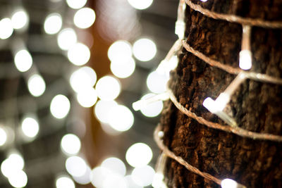 Close-up of illuminated lights