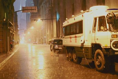 City street at night