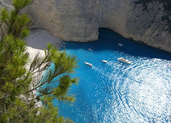 View of boats in sea