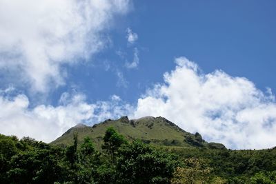 Low angle view of mountain against sky