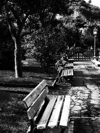 Bench in park