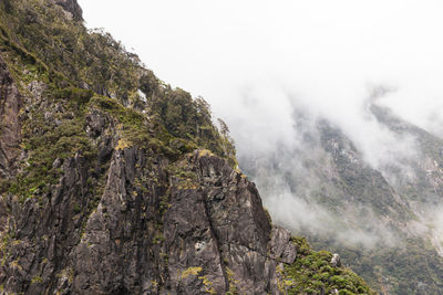 Scenic view of rocky mountains against sky