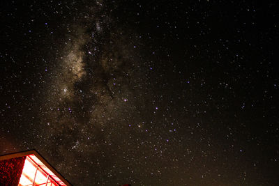 Low angle view of star field