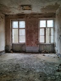 Interior of abandoned house