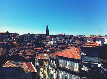 High angle shot of townscape