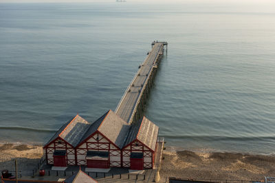 High angle view of sea against sky