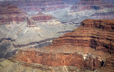 Aerial view of rock formations