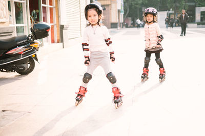 Children playing on street