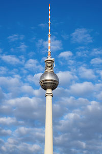 The iconic tv tower of berlin on a sunny day
