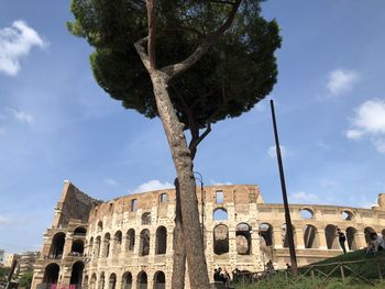 Low angle view of historical building against sky