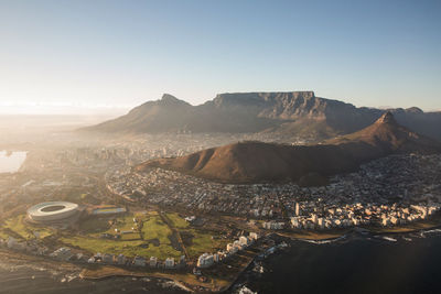 High angle view of cityscape