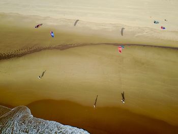 Aerial view of people at beach