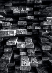 Full frame shot of firewood