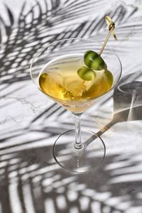 Close-up of drink in glass on table