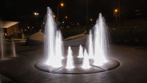 Panoramic view of illuminated lights