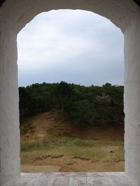 Built structure with trees in background