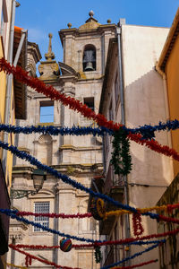 Low angle view of traditional building against sky