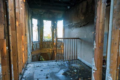 Interior of abandoned house