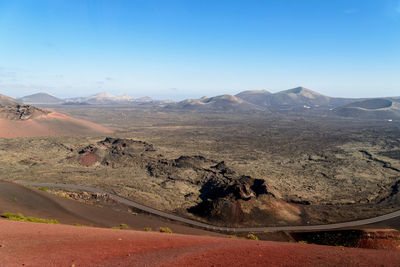 Scenic view of desert against sky