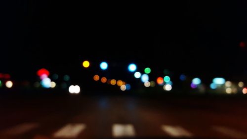 Defocused lights at night