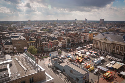 Townscape against sky