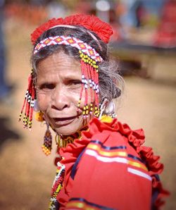 Portrait of senior woman in traditional clothing