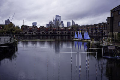 Reflection of buildings in water