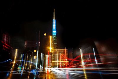 City street at night