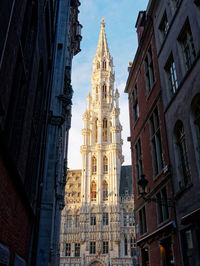 Low angle view of buildings in city