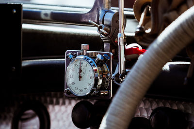 Interior of vintage car