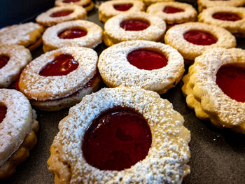 Close-up of cookies on table