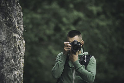 Man photographing