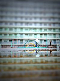 Digital composite image of building
