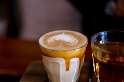 Close-up of coffee on table