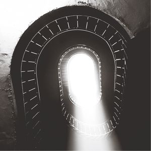 Low angle view of spiral staircase