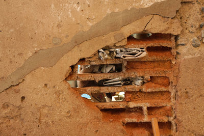 Close-up of old wall