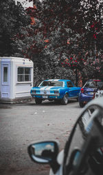 Cars on street in city