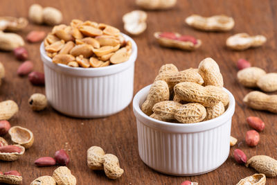 Close-up of breakfast on table