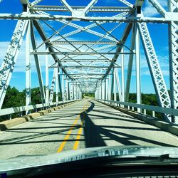 Low angle view of bridge against sky