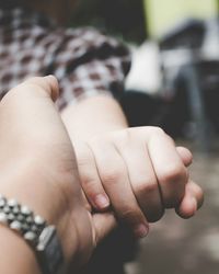 Close-up of hands